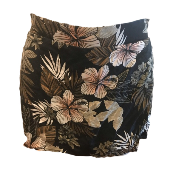 Ardene Floral Elastic Waistband Skort - Picture 1 of 11